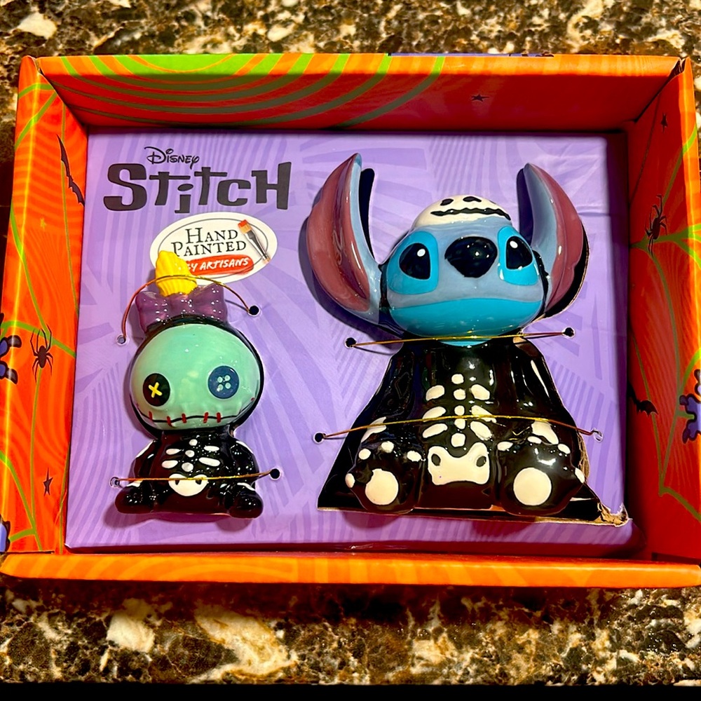 Disney’s Halloween Lilo and Stitch Ceramic Hand Painted Salt and Pepper Shaker